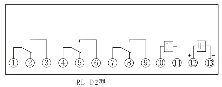 RL-2D內(nèi)部接線(xiàn)(正視圖)